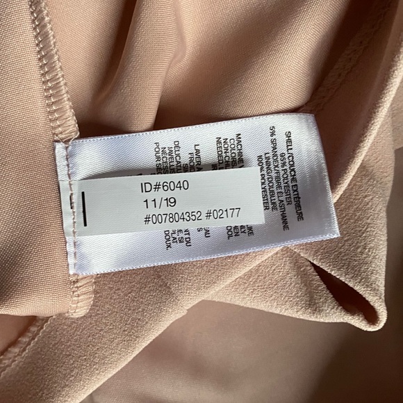 Express Belted Mock Neck Sheath Dress Truffle Pink - Picture 10 of 11